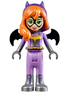 LEGO Minifigure-Batgirl - Medium Lavender Legs, Flat Silver Boots-DC Super Hero Girls-SHG012-Creative Brick Builders
